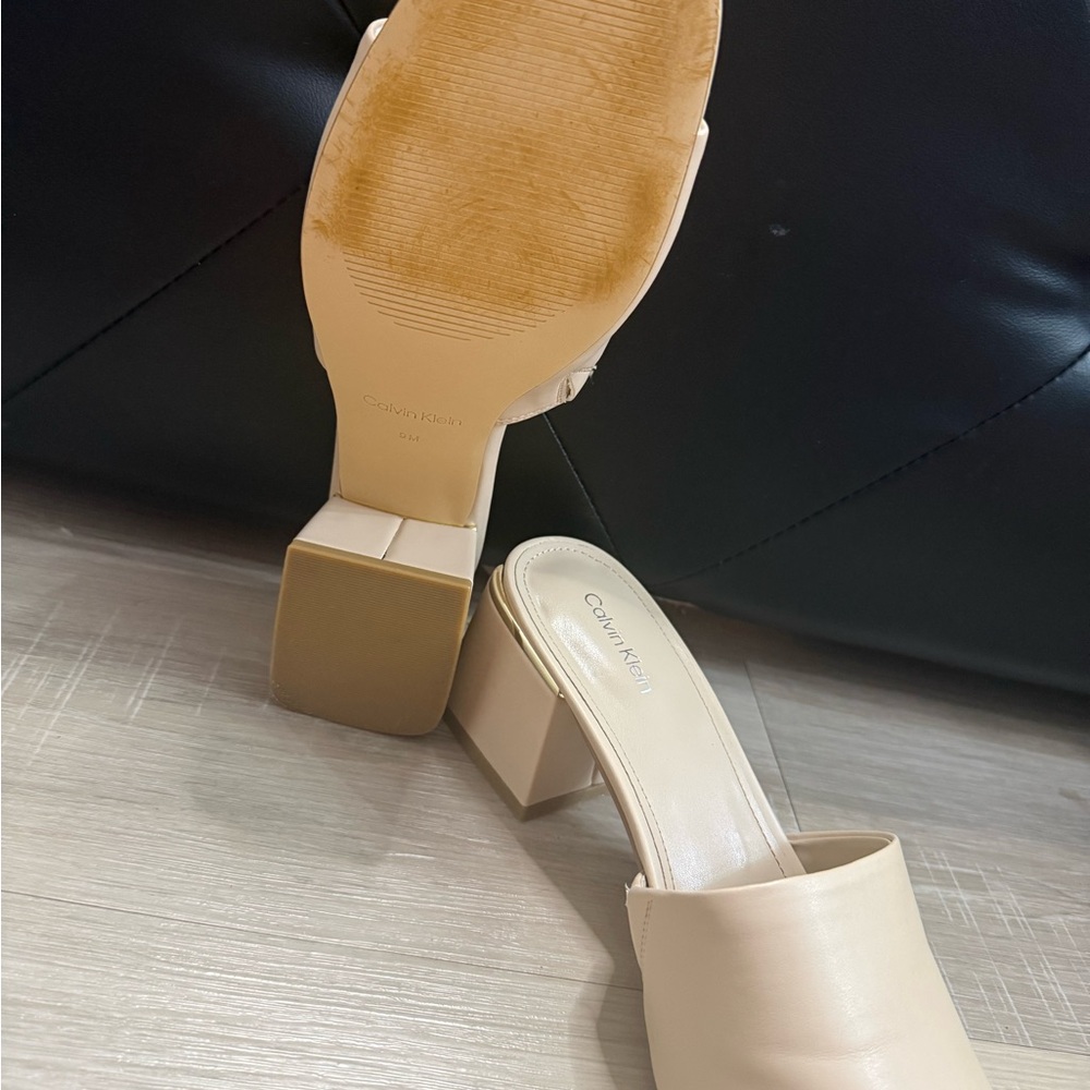 Calvin Klein Women's Beige Mules - Picture 4 of 9